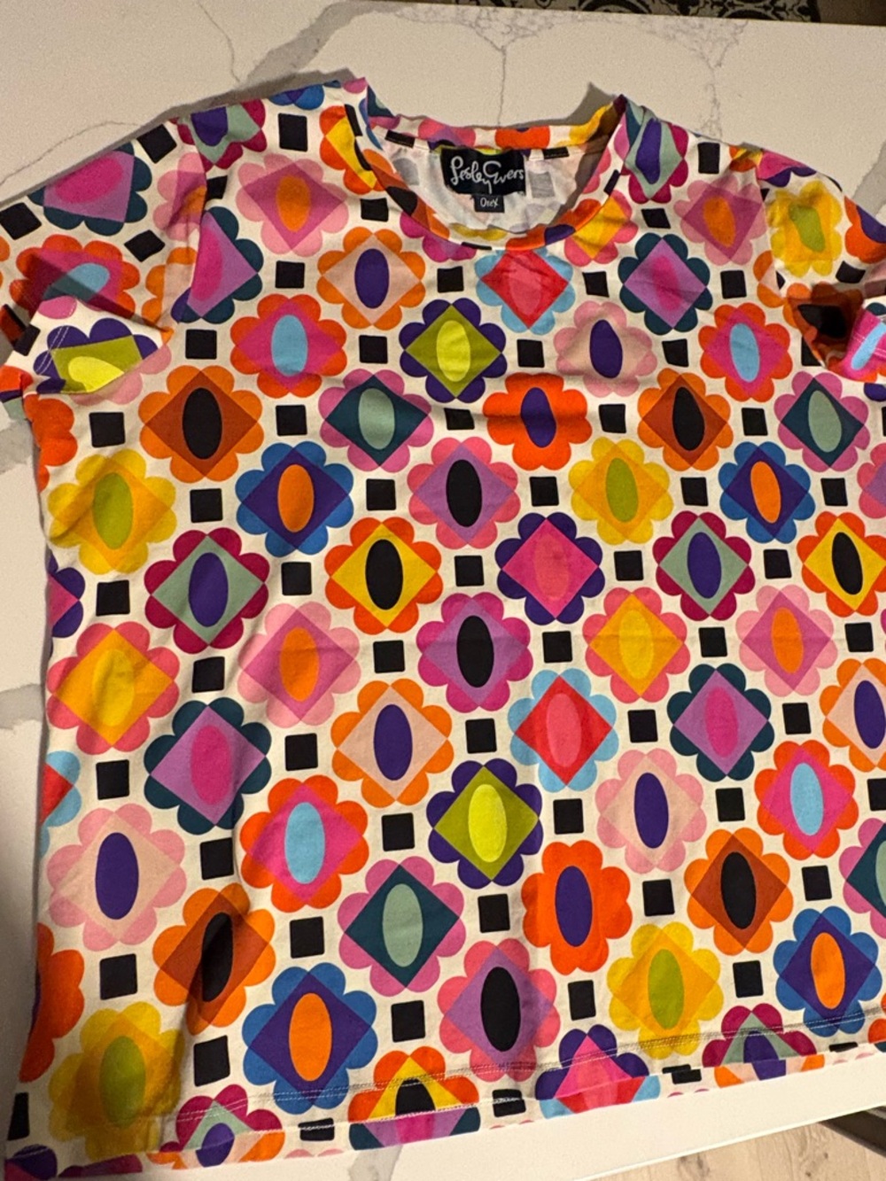 Leslie Evers print stretch T-shirt